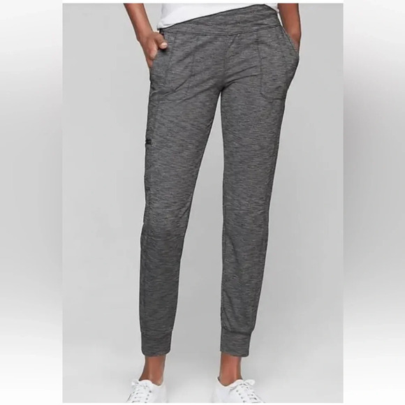 Athleta Metro Pull on Heathered Grey Jogger Pant - Picture 1 of 9